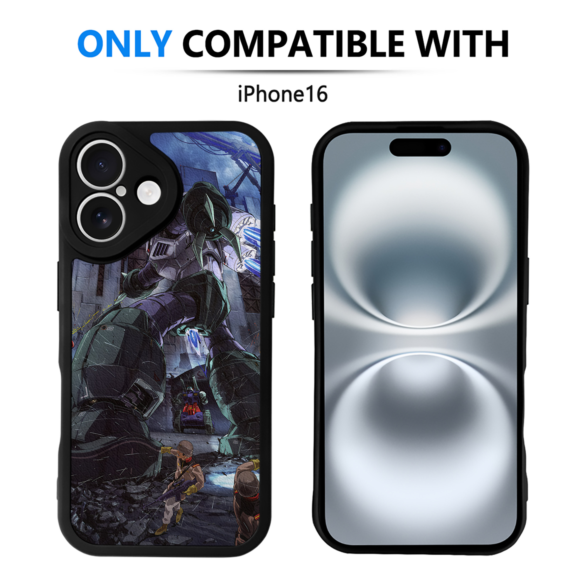 （画像用） 機動戦士ガンダム Mobile Suit Gundam 【iPhone 16シリーズ対応】シリコンスマホケース（レザー調） 材質：シリコン